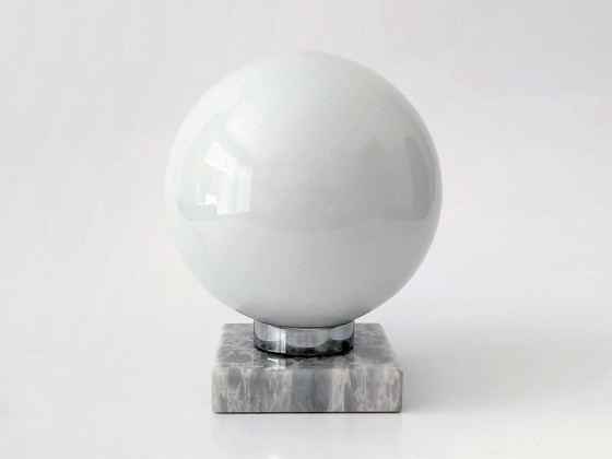 Image 1 of Lampe de table Vintage Bulb Lamp Base Marble 1970s