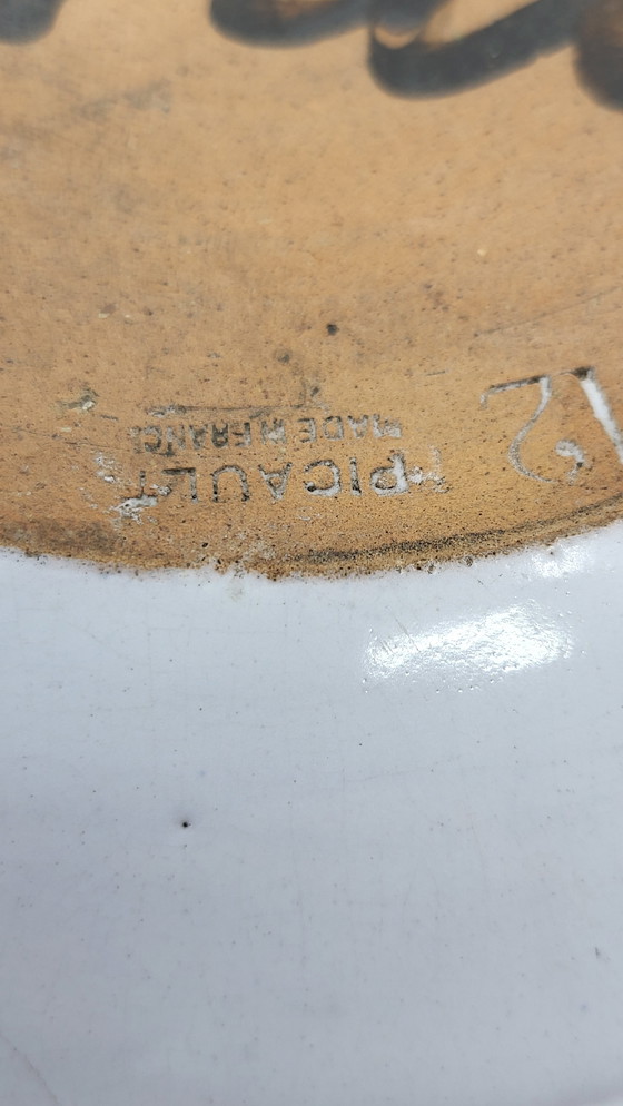 Image 1 of Plato decorativo de cerámica de Robert Picault, Francia Vallauris 1970