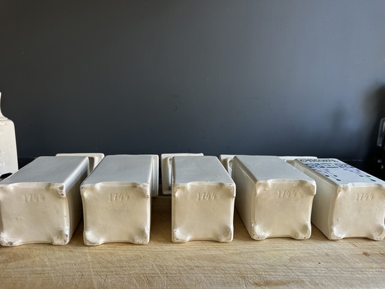 Image 1 of Antikes französisches Art-Deco-Vorrats- und Gewürzglas-Set – 11-teilig