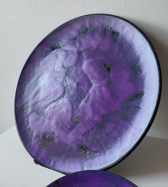 Image 1 of Vintage Fat Lava servies paars