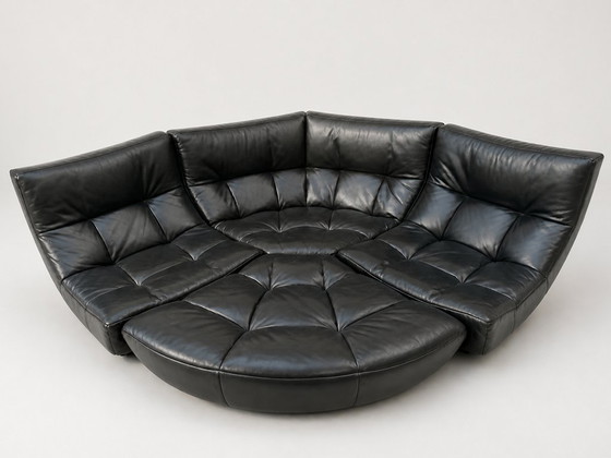 Image 1 of Chateau Dax Silhouette modulaire bank zwart leer