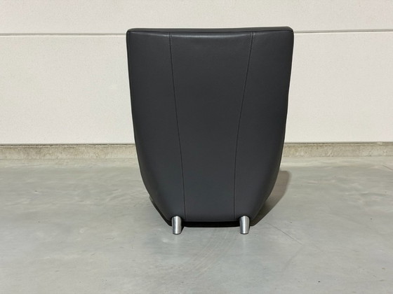 Poltrona Leolux Dolcinea - pelle grigia - come nuova, Poltrone, Metallo, Grigio, Modern (foto 5 di 8)