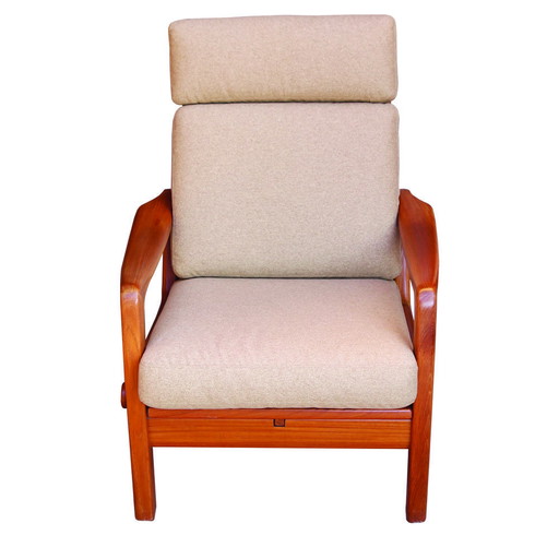 Deens moderne fauteuil met hoge rugleuning van Juul Kristensen voor Jk Denemarken, 1960S