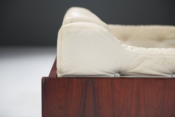 Image 1 of Splendido divano vintage Oriolo in pelle disegnato da Claudio Salocchi per Sormani, anni '60.