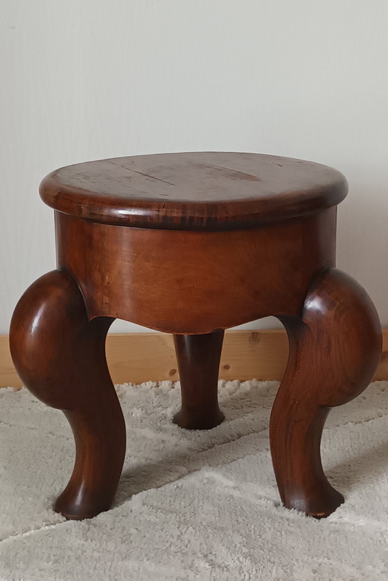 Image 1 of Antique Walnut Piano Stool