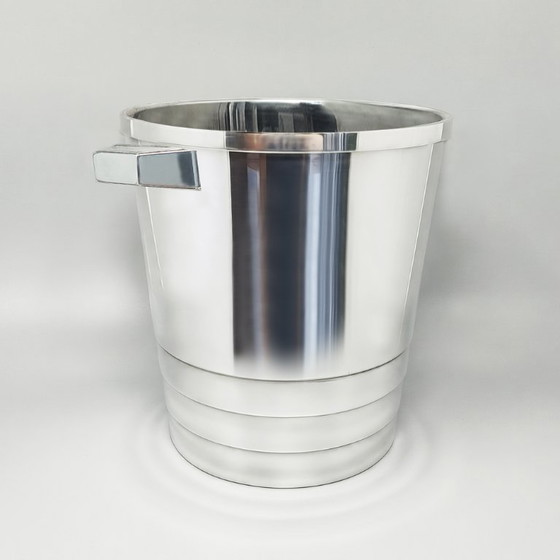 Art Deco Silver-Plated Champagne Bucket by Luc Lanel for Christofle Gallia Collection, France, 1930 (photo 4 of 9)