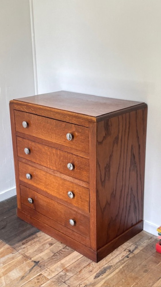 Image 1 of COMMODE Art Déco CHENE Massif