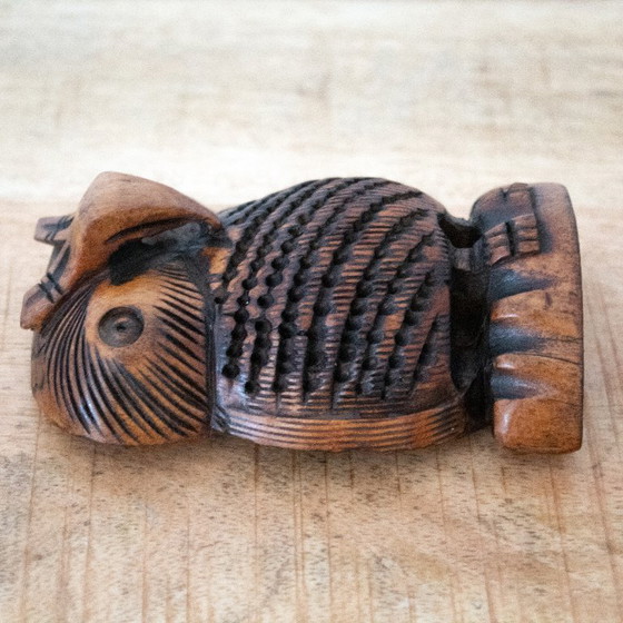 Statuetta vintage indonesiana di gufo in legno intagliato a mano, arte popolare. – Oggetti decorativi, Wood (photo 7 of 8)