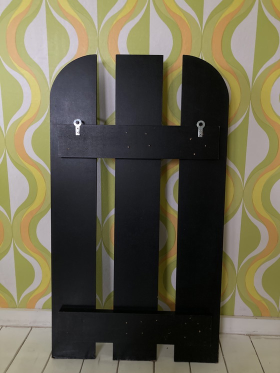 Image 1 of Appendiabiti da parete in legno nero vintage anni '80