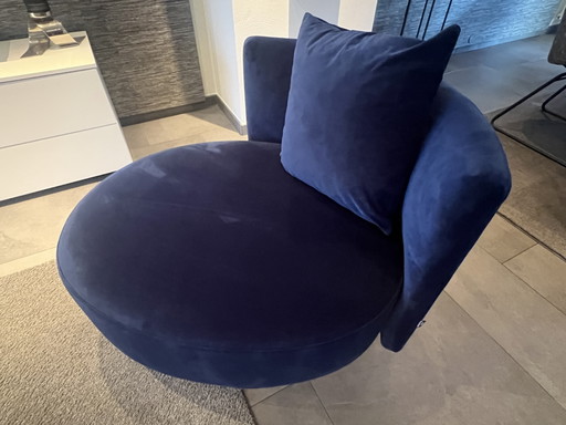 Papadatos tweezitsbank Petit Fleur draaibare fauteuil in koningsblauw – Other (photo 2 of 5)