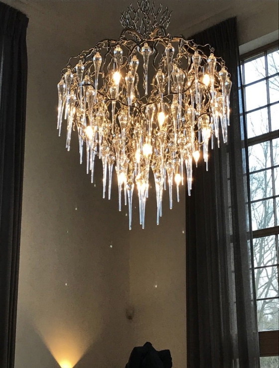 Image 1 of Merk van Egmond Hollywood Kroonluchter Conisch Glas Ø100 Nikkel