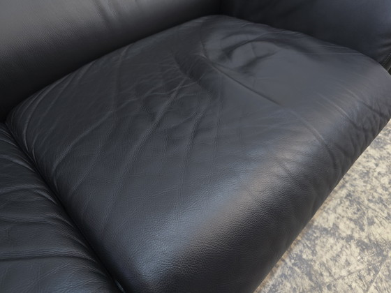 Image 1 of De Sede ds 2011 Black Two-Seater Designer Sofa Leather Sofa Couch desede