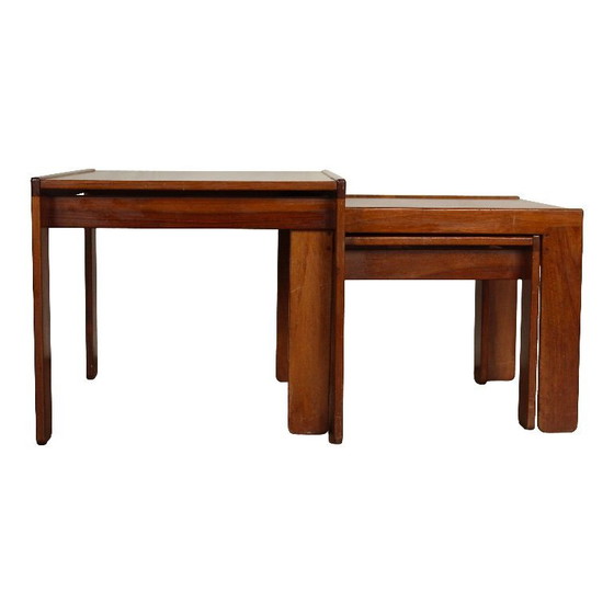 Image 1 of 3x tavolini ad incastro modello 777 di afra e tobia scarpa per cassina, 1965