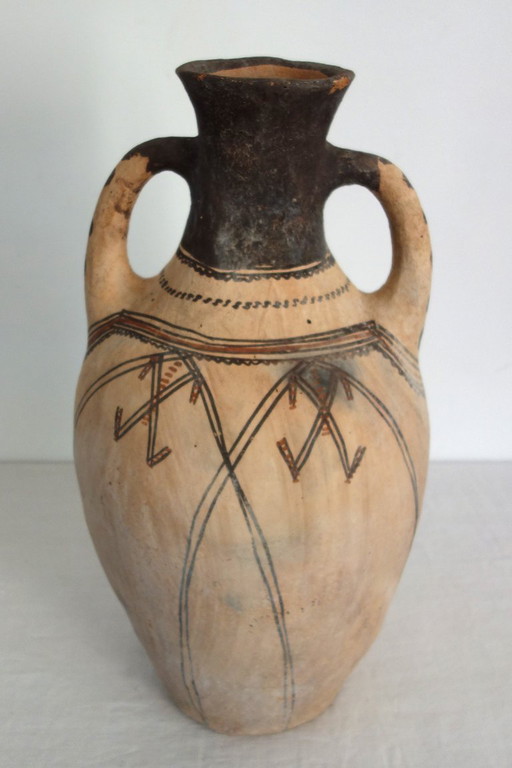 Großer Terrakotta-Krug aus der Rif-Region, Marokko, Höhe 60 cm – decoratieve objecten, Other