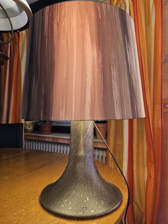 XL Peill & Putzler Table Lamp 65cm – 70s Vintage Space Age – Double Illuminated! – Textile (photo 3 of 7)