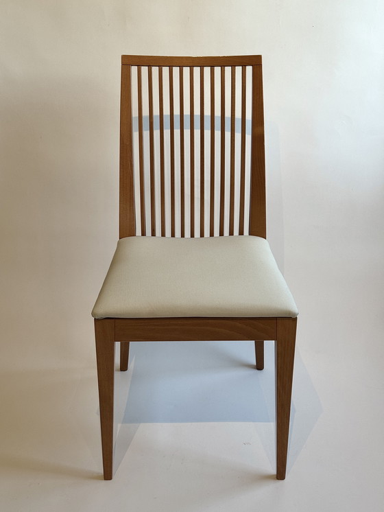 Image 1 of Set 4 Vintage Eetkamer Stoelen A. Sibau /  Frank Llyod Wright /. 80’s 