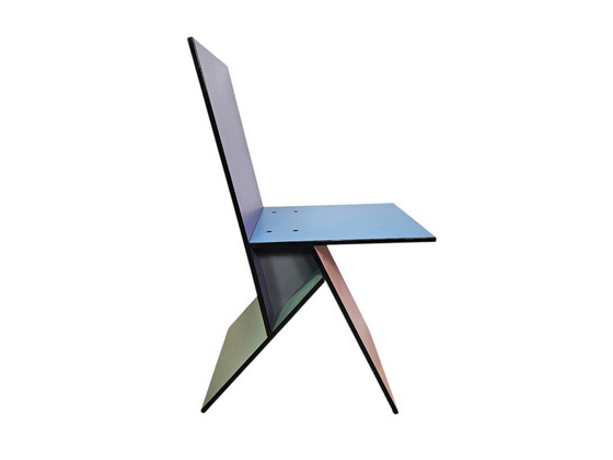 Ikea - Vilbert Chair - Design Verner Panton - Memphis Milano Style - 1993 – Chairs and lounge chairs, Mdf (photo 4 of 9)