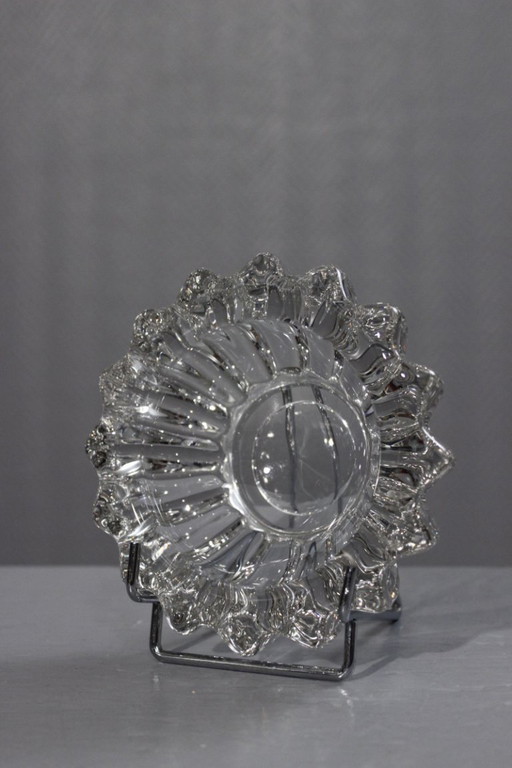 Posacenere di cristallo di Pierre d'Avesn, Francia, periodo Art Déco, anni '40