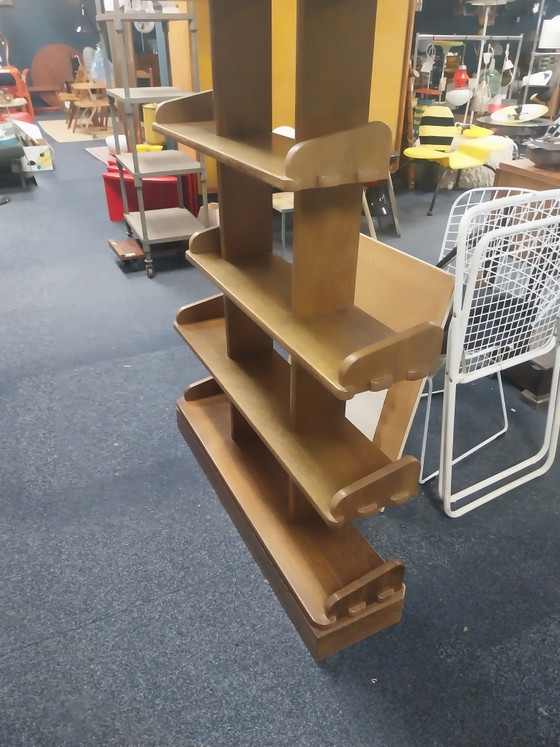 1 x 1970s Brutalist Bookcase 190 x 95cm – Wood (photo 8 of 9)