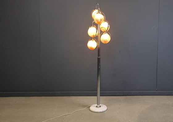 Image 1 of Vintage vloerlamp van Murano-glas van Mazzega, jaren 70.