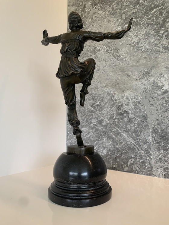 Image 1 of Statua in bronzo Art Déco di una ballerina di Pierre Lauel