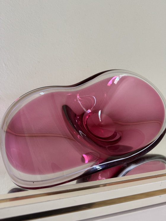 Image 1 of Paul Kedelv Scandinavisch geblazen glazen schaal uit de jaren 50