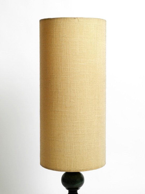 Image 1 of Wunderschöne 1960er Jahre große Tisch- oder Stehlampe aus Keramik in Grün und Schwarz von Kaiser Leuchten