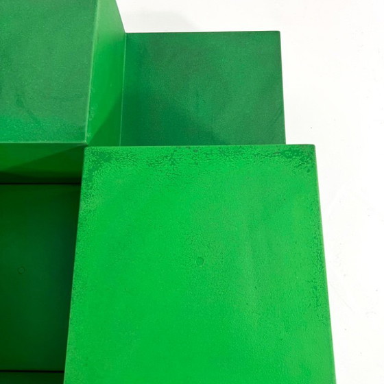 Image 1 of Set of Green Gli Scacchi Coffee Tables by Mario Bellini for B&B Italia, 1970s
