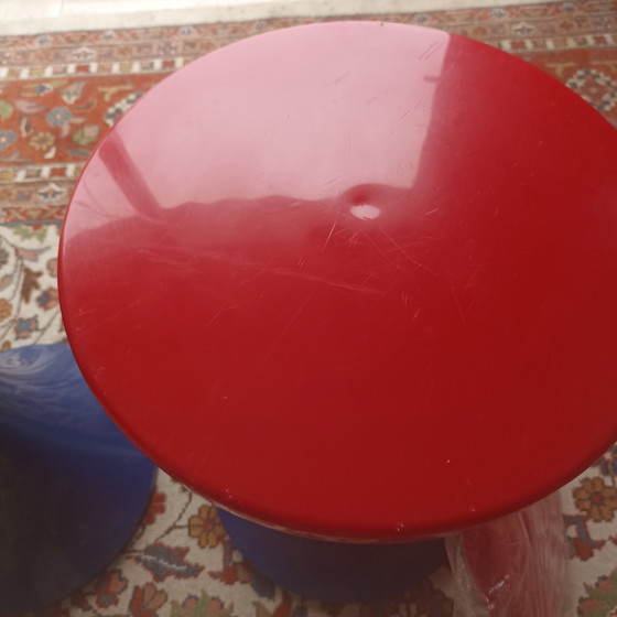 Image 1 of Set di sgabelli Tam Tam vintage – Anni '90 – Include sedile di ricambio sigillato