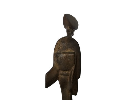 Image 1 of Vintage - Brutalist - Japanese bookends - Geishas - gilded - 2nd half of the 20th century