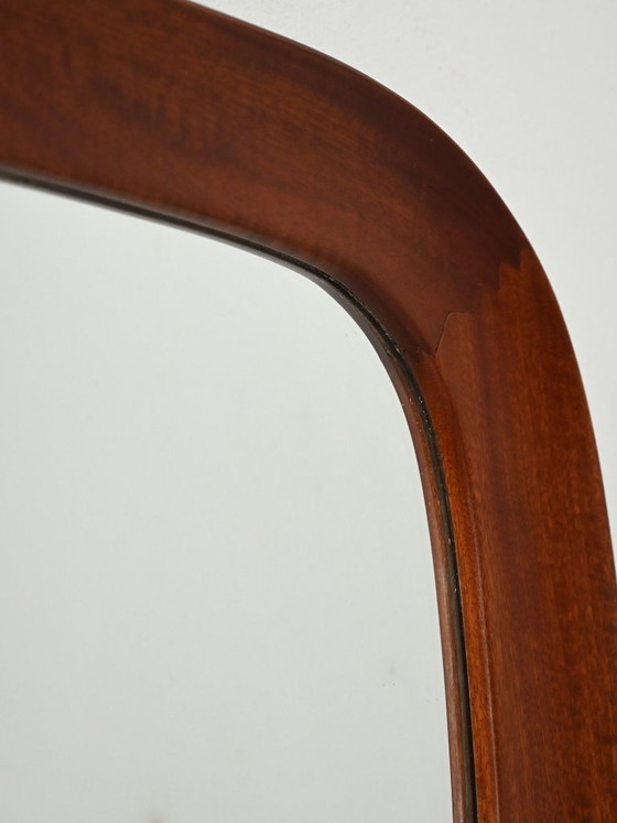 Image 1 of Miroir des années 1950 avec cadre en acajou