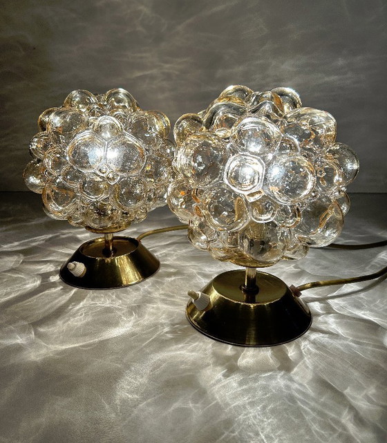 Image 1 of 2x Limburg Bubble Glas Lamps