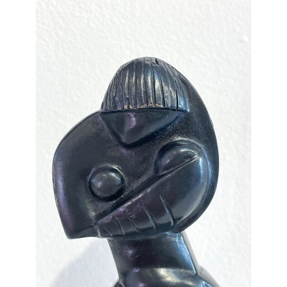 Image 1 of Sculpture vintage "Mère et enfant" en bronze par Marthe Donas, Belgique 1910