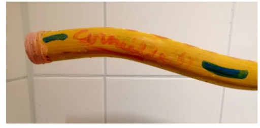 Corneille '67 '' Schlangenöl auf Rattan '' 30 x 70 cm