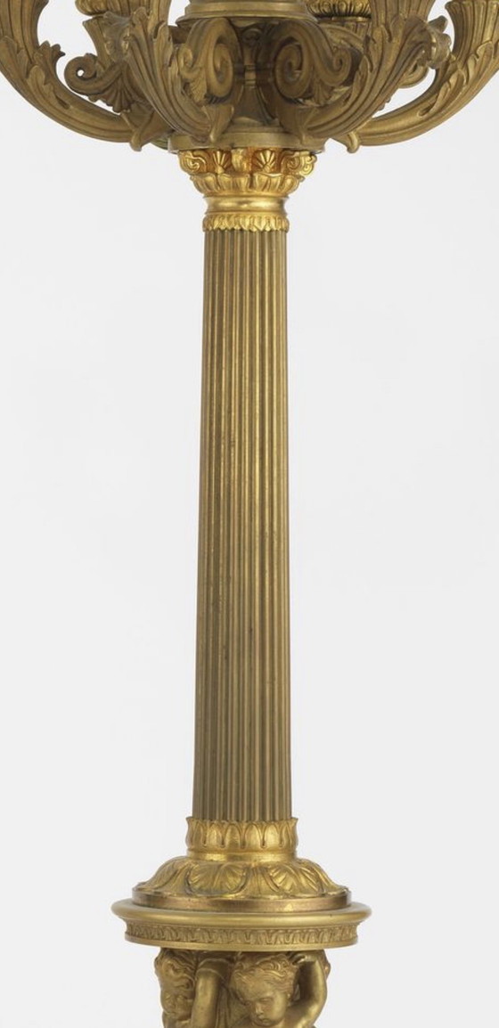 Image 1 of Candélabres 7 feux en bronze doré Style Napoléon III 72 cm Très décoratifs