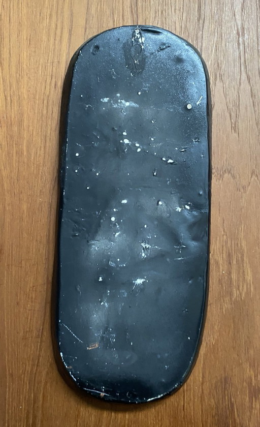 Plaster tile with African warrior 1960s