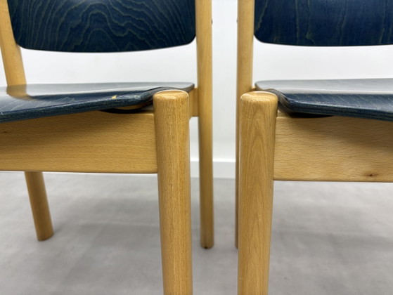 4 x Vintage Kusch & Co Design Stoelen – kusch co, Eetkamerstoelen, Wood (photo 15 of 15)
