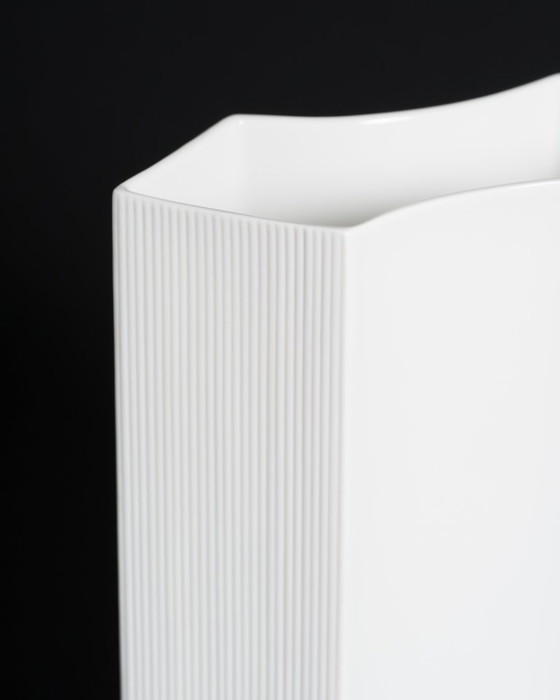 Image 1 of Vintage ROSENTHAL Sami Wirkkala German Bisque Porcelain Vase Duo & Candleholders