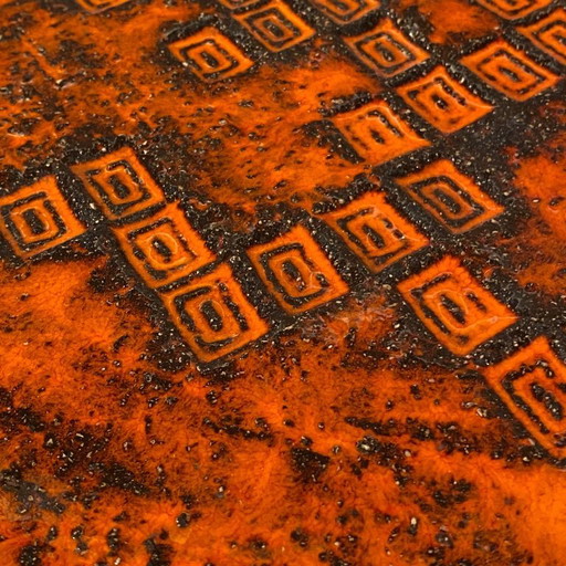 Vintage ceramic bowl fat lava