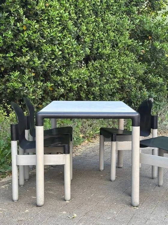 Grey wash Thonet Flex by Gerd Lange dining table, 130×80 cm | Mid-century design with character 1 of 11, Wood (photo 5 of 14)