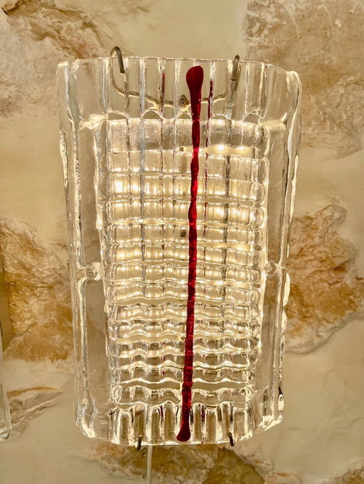 La Murina paar wandlampen Murano glas, Italië 90