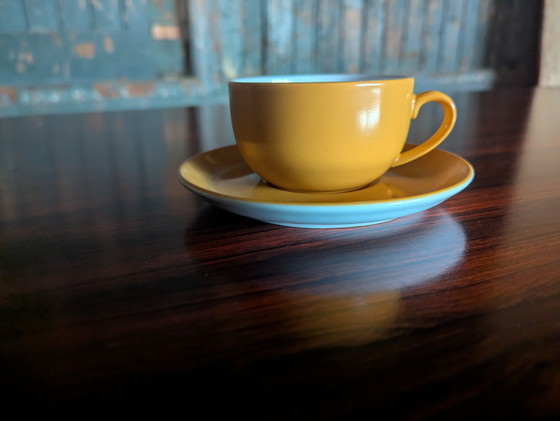 Image 1 of Vintage Kop & schotel - Mitterteich - okergeel 