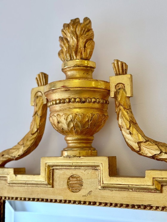 Image 1 of Miroir de style Empire avec cadre doré
