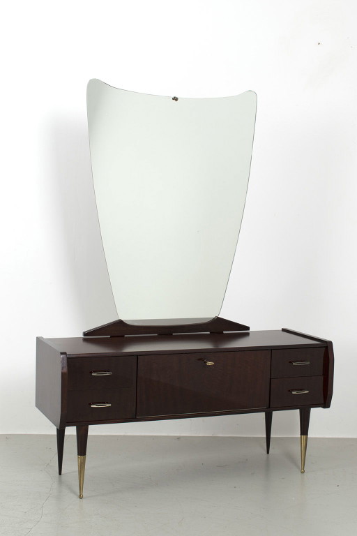Vintage kaptafel met spiegel