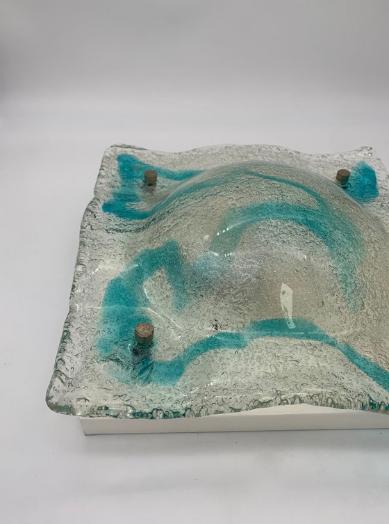 Image 1 of Enkele wandlamp, Murano, toegeschreven aan Mazzega, vintage, gemaakt in Italië.