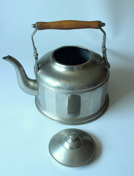 Image 1 of Large old metal teapot/kettle, 1930s/40s