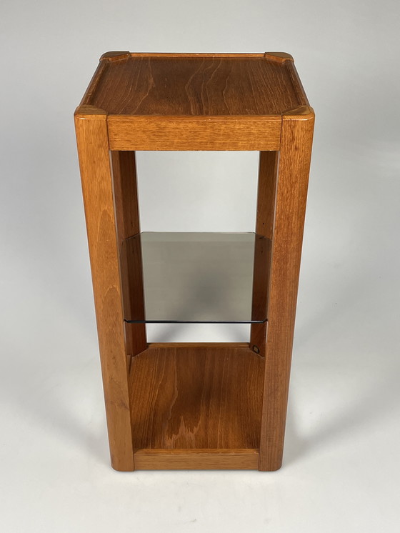 Image 1 of Vintage Pilaar / Etagère / Plantenstaander, Uldum Mobler, Denemarken 1970's