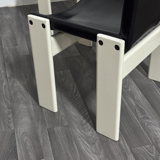 Image 1 of Ensemble de 4 chaises « Monk » par Afra & Tobia Scarpa, Molteni&C, Rare Edition, Design années 1980