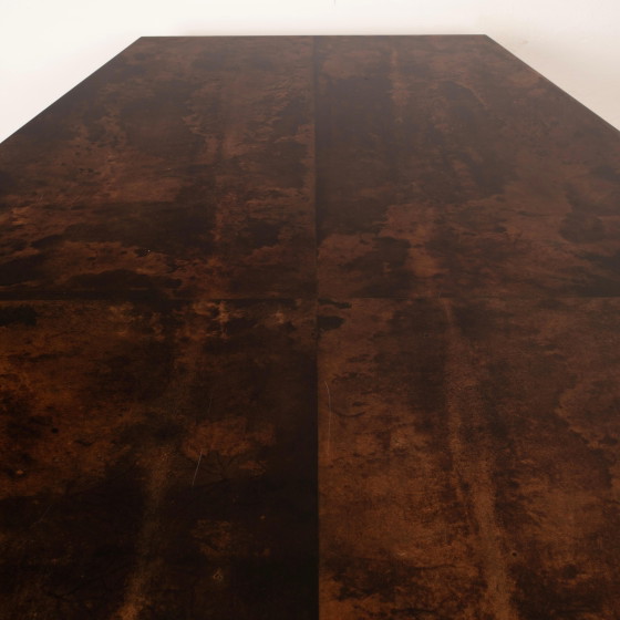 Mesa de comedor de pergamino Mod. 2007D de Willy Rizzo & Nucci Valsecchi para TURA Milano – Mesas de comedor (photo 17 of 20)