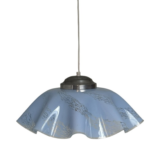 Image 1 of Lampe vintage en forme de jupe/mouchoir - Suspension - Verre - Grand modèle